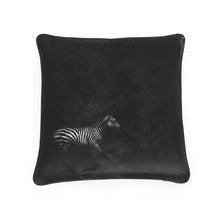 Load image into Gallery viewer, Zebra Running at Night Cushion by The Photo Access
