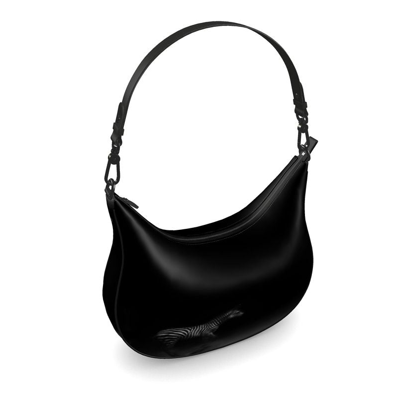 Zebra Running at Night Curve Hobo Bag by The Photo Access