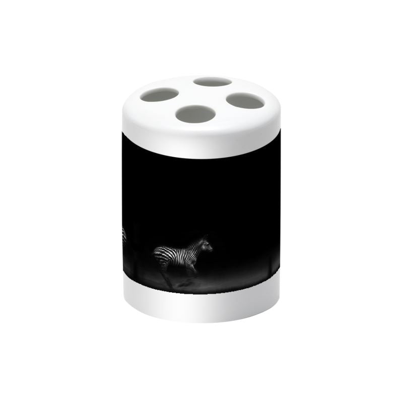 Zebra Running at Night Toothbrush Holder by The Photo Access