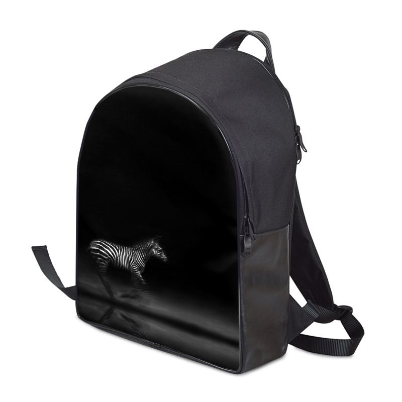 Zebra Running at Night Backpack by The Photo Access