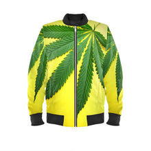 Load image into Gallery viewer, Marijuana Leaf Mens Bomber Jacket by The Photo Access
