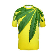 Cargar imagen en el visor de la galería, Marijuana Leaf Mens Cut And Sew T-Shirt by The Photo Access
