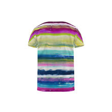 Lade das Bild in den Galerie-Viewer, Colorful Oil Paint Stripes Cut and Sew All Over Print T-Shirt by The Photo Access
