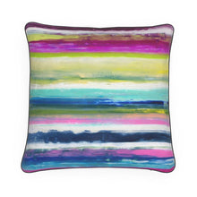 Load image into Gallery viewer, Colorful Oil Paint Stripes Pillow by The Photo Access
