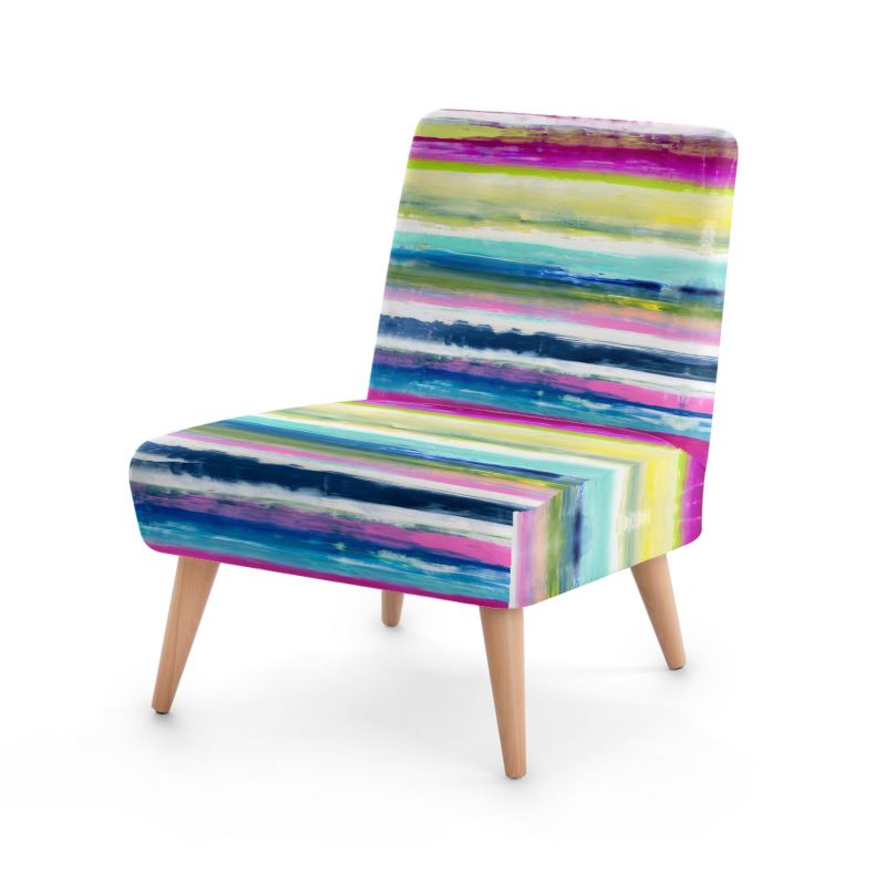 Colorful Oil Paint Stripes Occasional Chair by The Photo Access