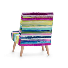 Lade das Bild in den Galerie-Viewer, Colorful Oil Paint Stripes Occasional Chair by The Photo Access
