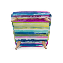 Lade das Bild in den Galerie-Viewer, Colorful Oil Paint Stripes Occasional Chair by The Photo Access
