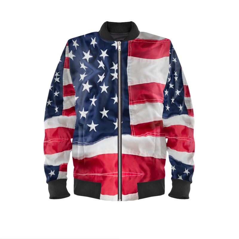 USA Flag Mens Bomber Jacket by The Photo Access