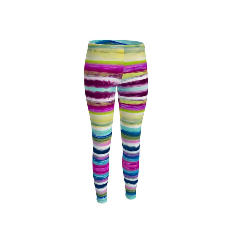 Colorful Oil Paint Stripes Leggings by The Photo Access