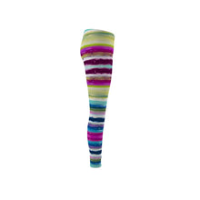 Load image into Gallery viewer, Colorful Oil Paint Stripes Leggings by The Photo Access
