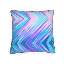 Load image into Gallery viewer, Blue Pink Abstract Eighties Pillow by The Photo Access
