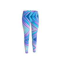 Lade das Bild in den Galerie-Viewer, Blue Pink Abstract Eighties Leggings by The Photo Access
