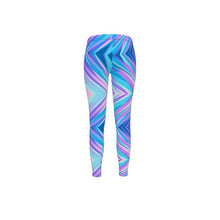 Lade das Bild in den Galerie-Viewer, Blue Pink Abstract Eighties Leggings by The Photo Access
