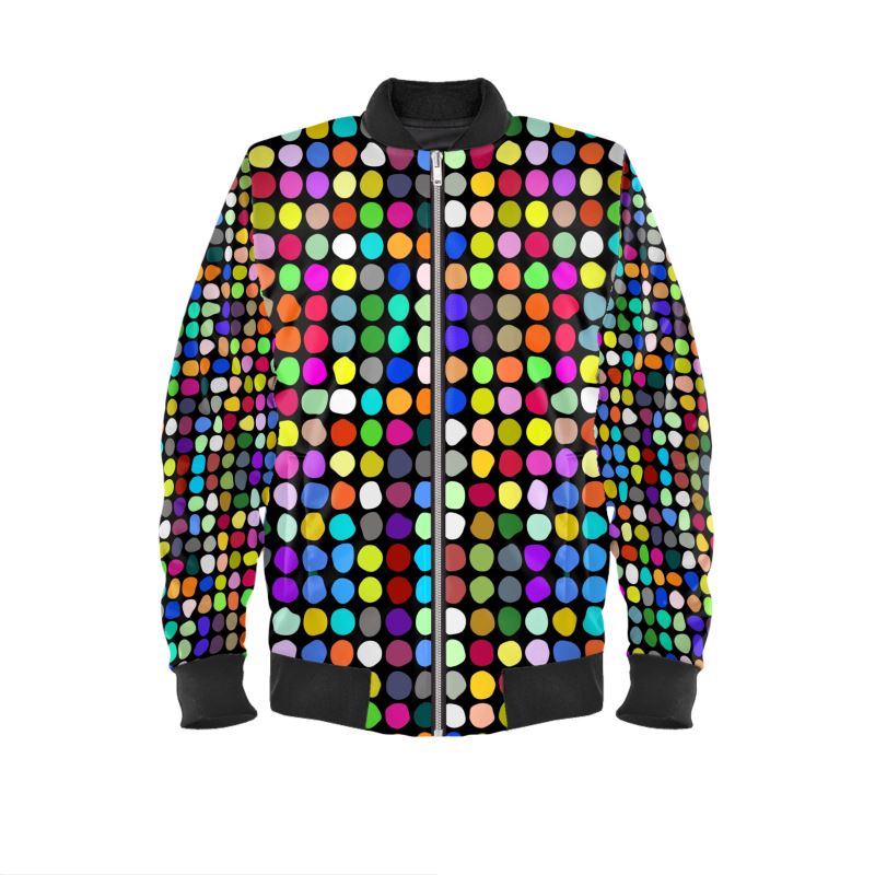 Colorful Dots Mens Bomber Jacket by The Photo Access