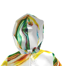 Lade das Bild in den Galerie-Viewer, Paints on White Womens Hooded Rain Mac by The Photo Access
