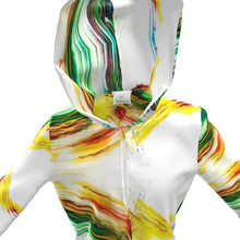 Lade das Bild in den Galerie-Viewer, Paints on White Womens Hooded Rain Mac by The Photo Access
