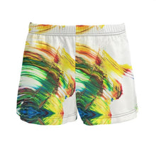 Load image into Gallery viewer, Paints on White Ladies Silk Pajama Shorts by The Photo Access
