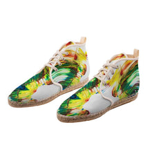 Load image into Gallery viewer, Paints on White Hi Top Espadrilles by The Photo Access
