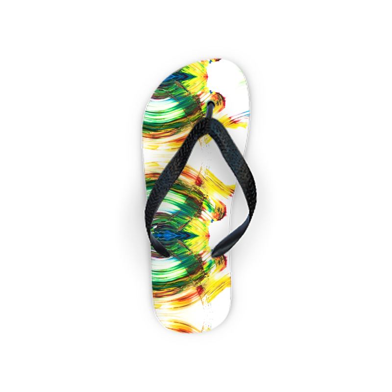 Paints on White Flip Flops by The Photo Access