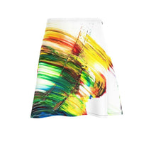 Lade das Bild in den Galerie-Viewer, Paints on White Flared Skirt by The Photo Access
