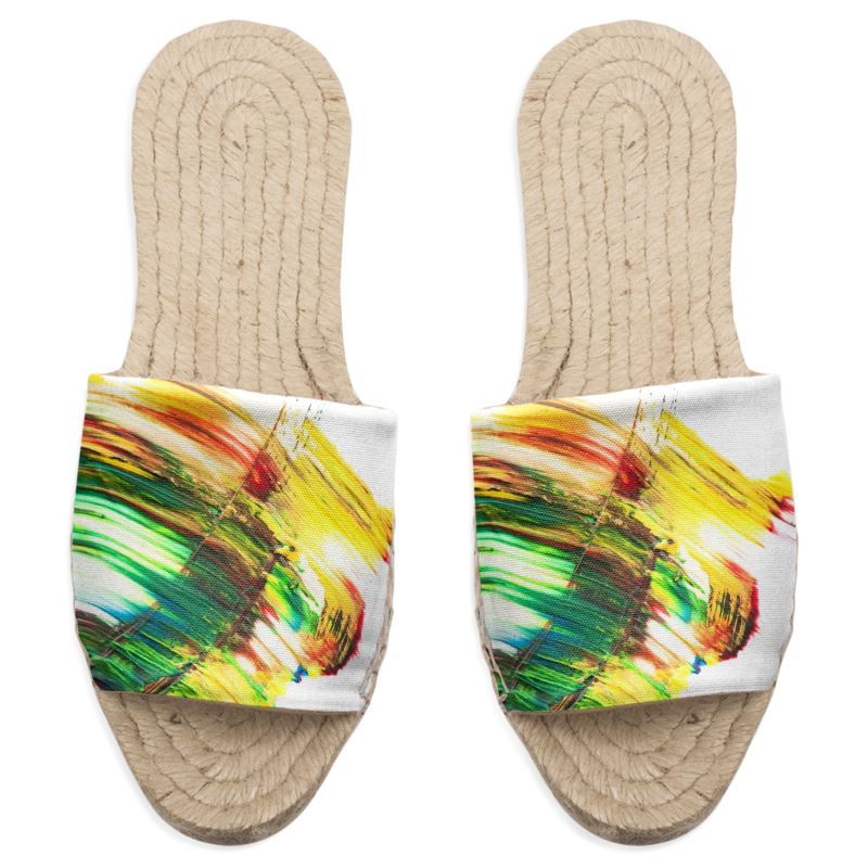 Paints on White Sandal Espadrilles by The Photo Access