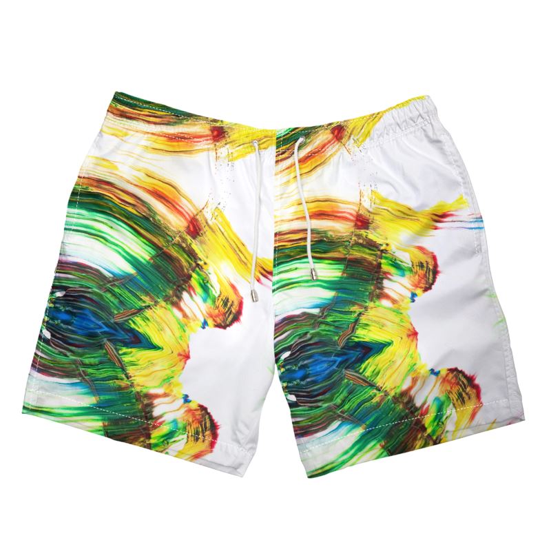 Paints on White Mens Swimming Shorts by The Photo Access