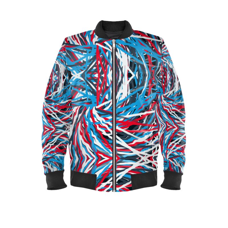 Colorful Thin Lines Art Mens Bomber Jacket by The Photo Access