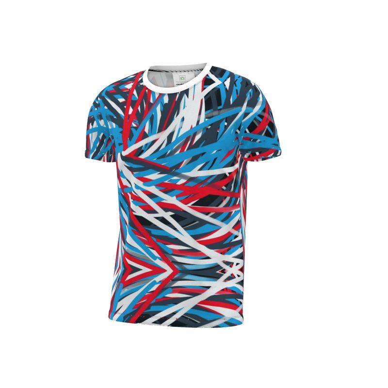 Colorful Thin Lines Art Cut and Sew All Over Print T-Shirt by The Photo Access