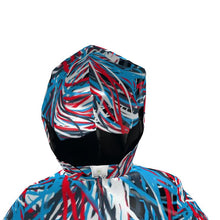 Cargar imagen en el visor de la galería, Colorful Thin Lines Art Womens Hooded Rain Mac by The Photo Access
