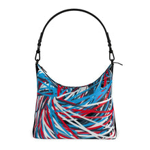 Cargar imagen en el visor de la galería, Colorful Thin Lines Art Square Hobo Bag by The Photo Access
