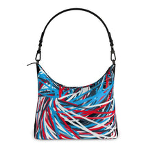 Cargar imagen en el visor de la galería, Colorful Thin Lines Art Square Hobo Bag by The Photo Access
