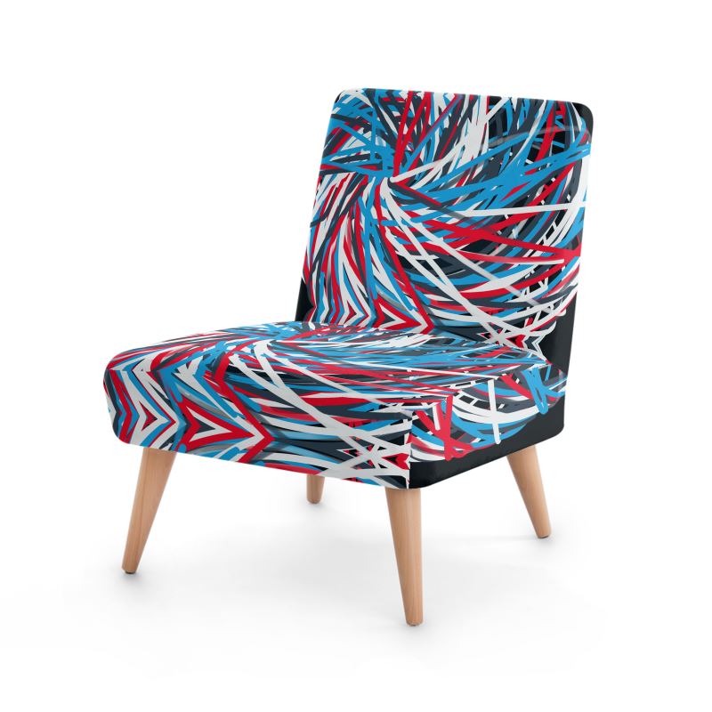Colorful Thin Lines Art Occasional Chair by The Photo Access