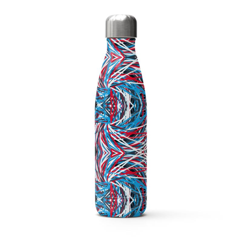 Colorful Thin Lines Art Stainless Steel Thermal Bottle by The Photo Access