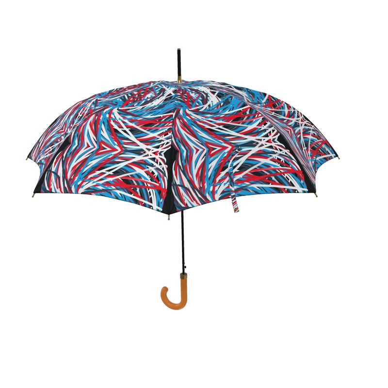 Colorful Thin Lines Art Umbrella by The Photo Access