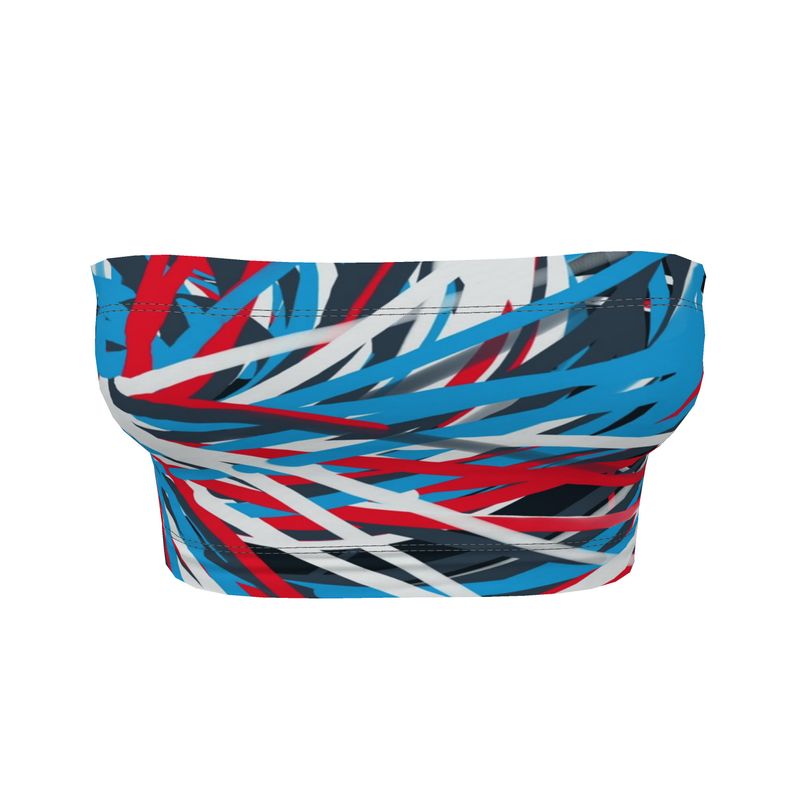 Colorful Thin Lines Art Bandeau Tops by The Photo Access
