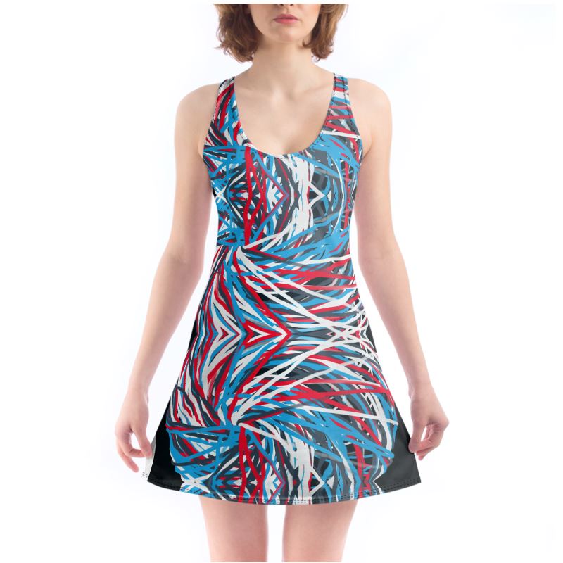 Colorful Thin Lines Art Custom Chemise by The Photo Access