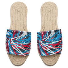 Load image into Gallery viewer, Colorful Thin Lines Art Sandal Espadrilles by The Photo Access
