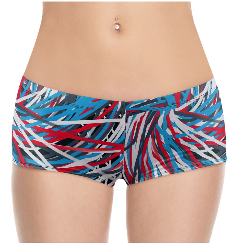 Colorful Thin Lines Art Hot Pants by The Photo Access