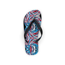 Load image into Gallery viewer, Colorful Thin Lines Art Flip Flops by The Photo Access
