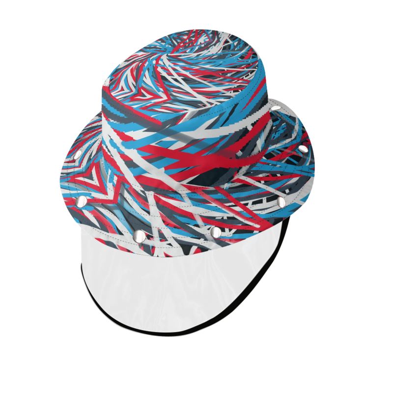Colorful Thin Lines Art Bucket Hat with Visor by The Photo Access