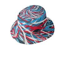 将图片加载到图库查看器，Colorful Thin Lines Art Bucket Hat with Visor by The Photo Access

