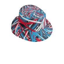 将图片加载到图库查看器，Colorful Thin Lines Art Bucket Hat with Visor by The Photo Access
