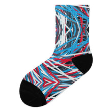 Load image into Gallery viewer, Colorful Thin Lines Art Socks with Visor by The Photo Access
