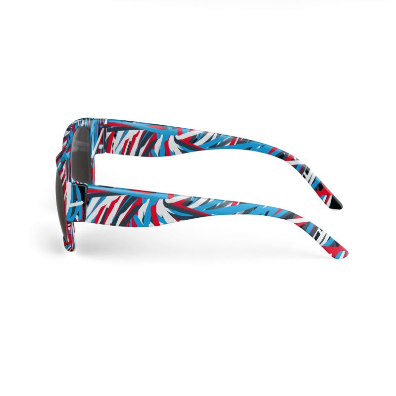 Colorful Thin Lines Art Sunglasses with Visor by The Photo Access