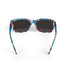 Lade das Bild in den Galerie-Viewer, Colorful Thin Lines Art Sunglasses with Visor by The Photo Access
