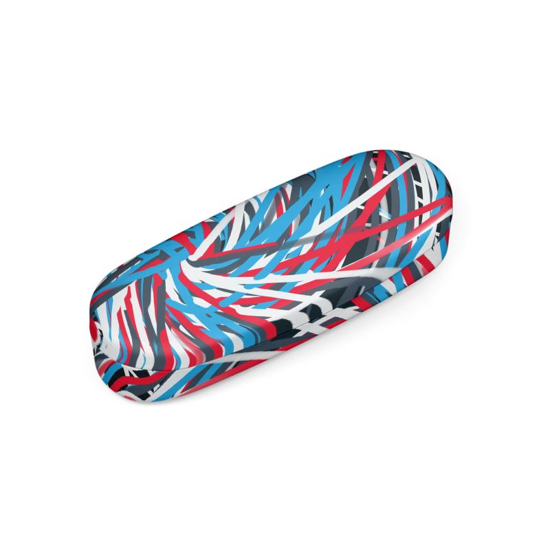 Colorful Thin Lines Art Hard Glasses Case by The Photo Access