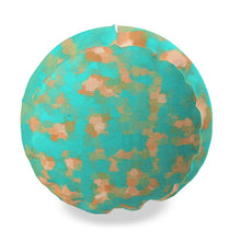 Load image into Gallery viewer, Aqua &amp; Gold Modern Artistic Digital Pattern Big Bolster Cushion by The Photo Access
