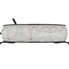 Load image into Gallery viewer, Abstract White Polygon with Gold Line Belt Bag by The Photo Access
