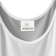 Load image into Gallery viewer, Abstract White Polygon with Gold Line Ladies Tank Top by The Photo Access
