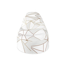 Load image into Gallery viewer, Abstract White Polygon with Gold Line Bean Bags by The Photo Access
